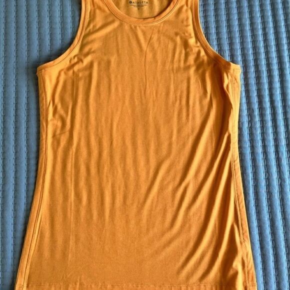 Athleta Women's Size Small High Neck Super Soft Tank, Tangerine Orange NWOT - Picture 5 of 14